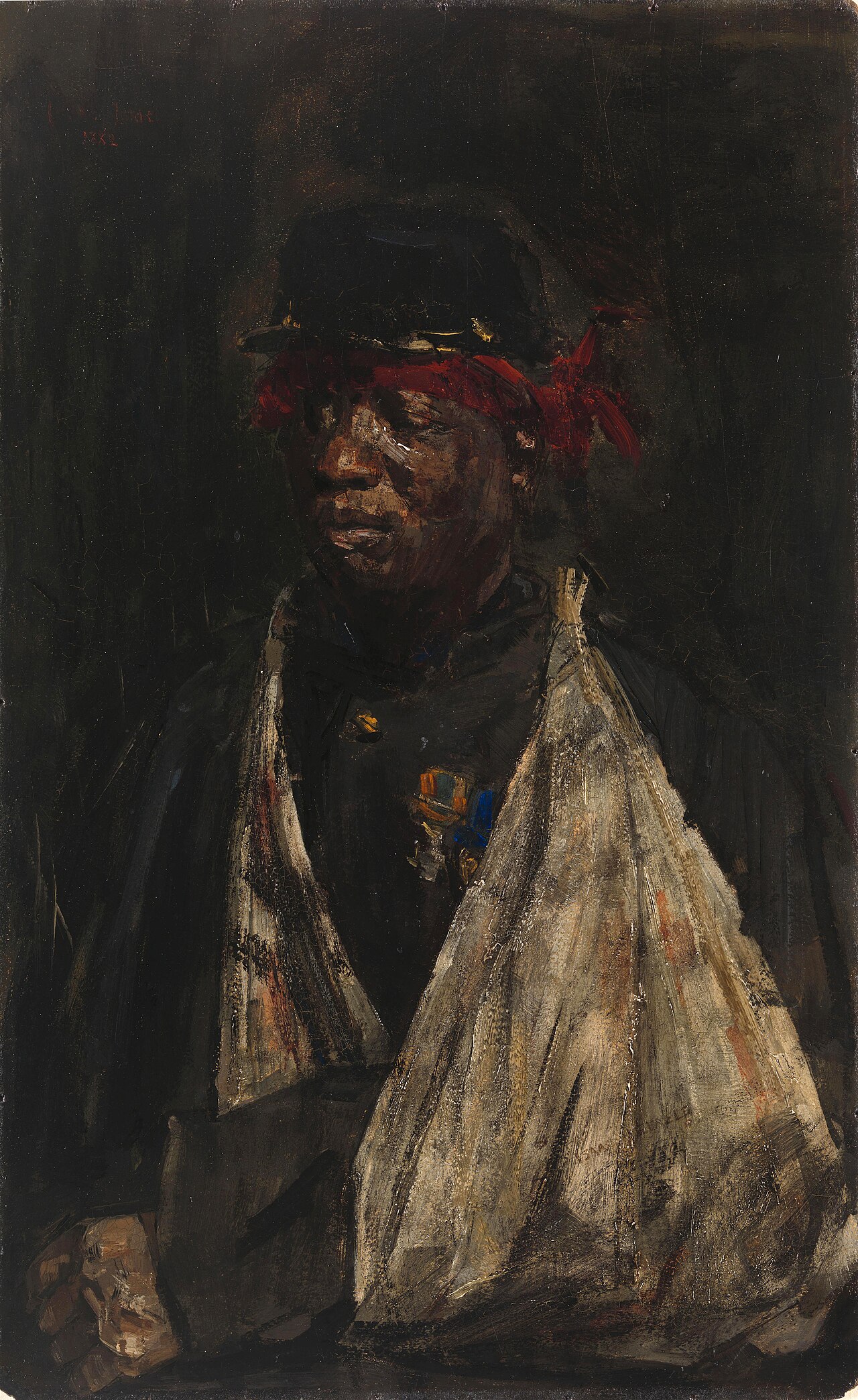Portrait of a Wounded KNIL Soldier by Isaac Israëls
