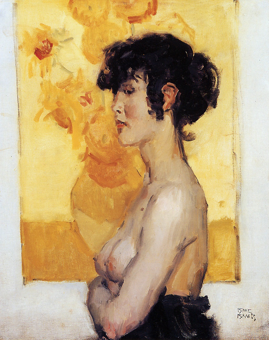 Woman before Sunflowers by Isaac Israëls