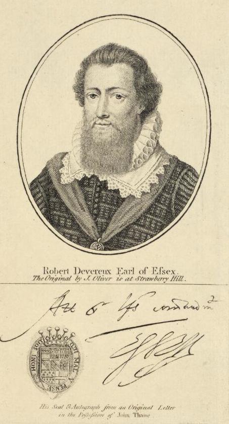 Robert Devereux Earl of Essex by Isaac Oliver