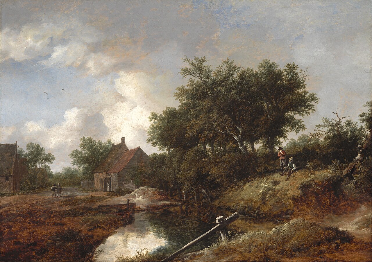Path Leading to Farms by a Wooded Brook, ca. 1645 by Isaack van Ruisdael