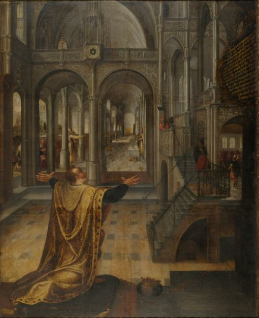 Gdansk ceiling paintings: Solomon prays in the temple by Isaak van den Blocke