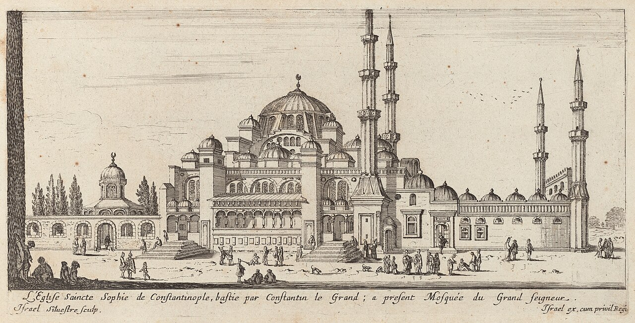 L'Eglise Saincte Sophie de Constantinople, bastie par Constantin le Grand; a present Mosquée du Grand seigneur by Israel Silvestre