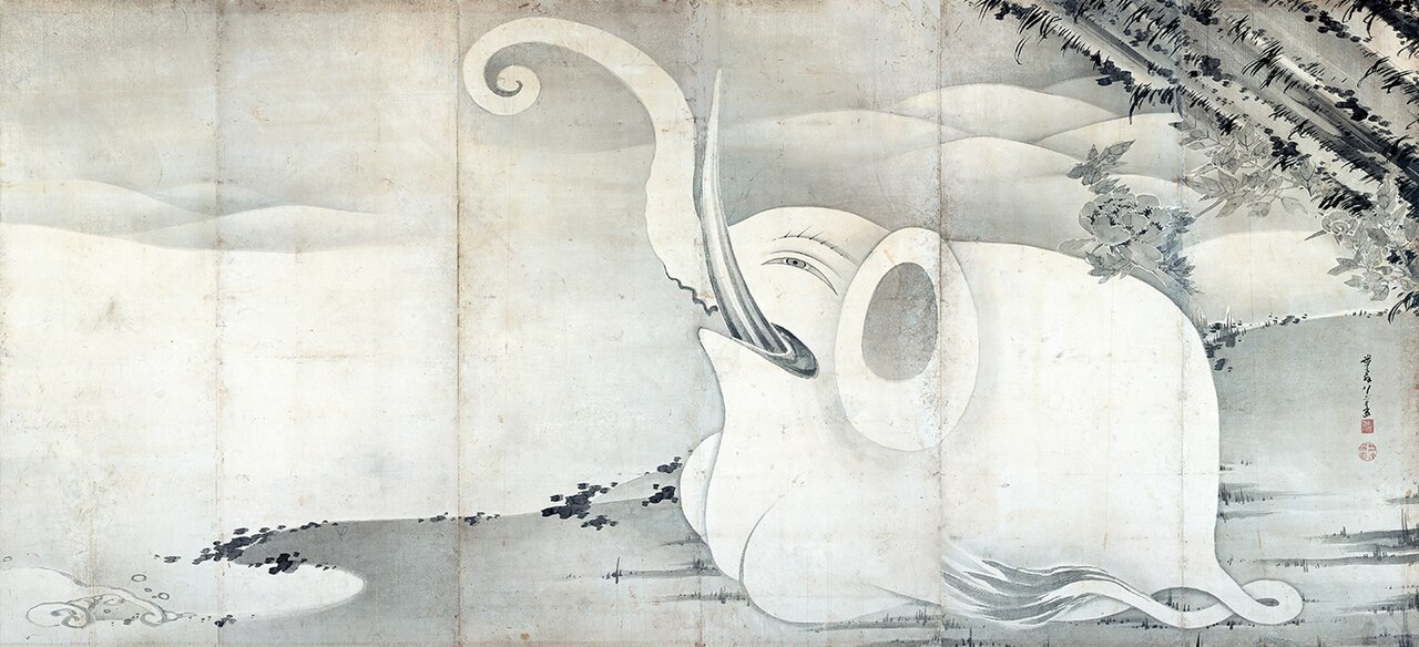 Elephant and Whale by Itō Jakuchū