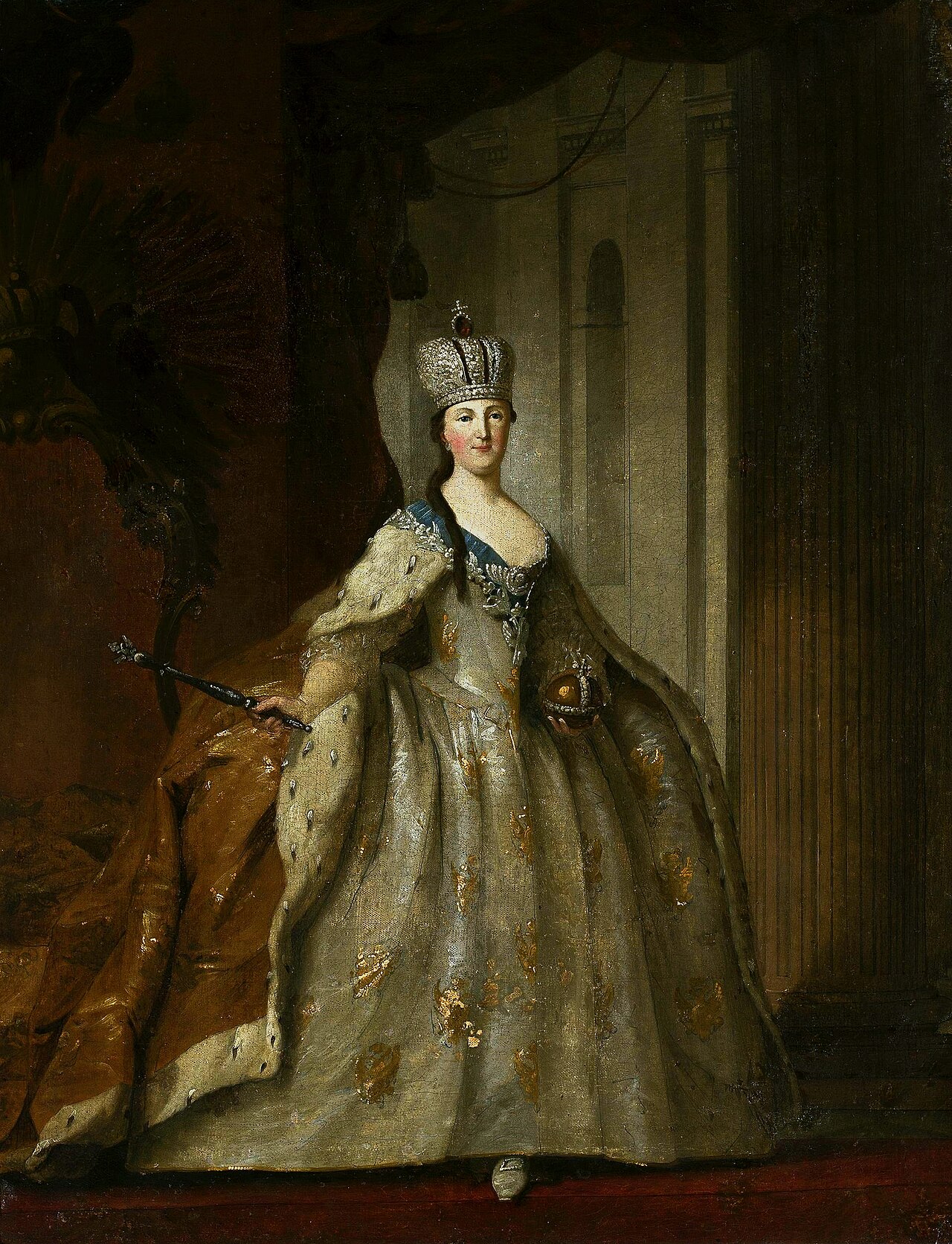 Portrait of Catherine the Great. by Ivan Argunov