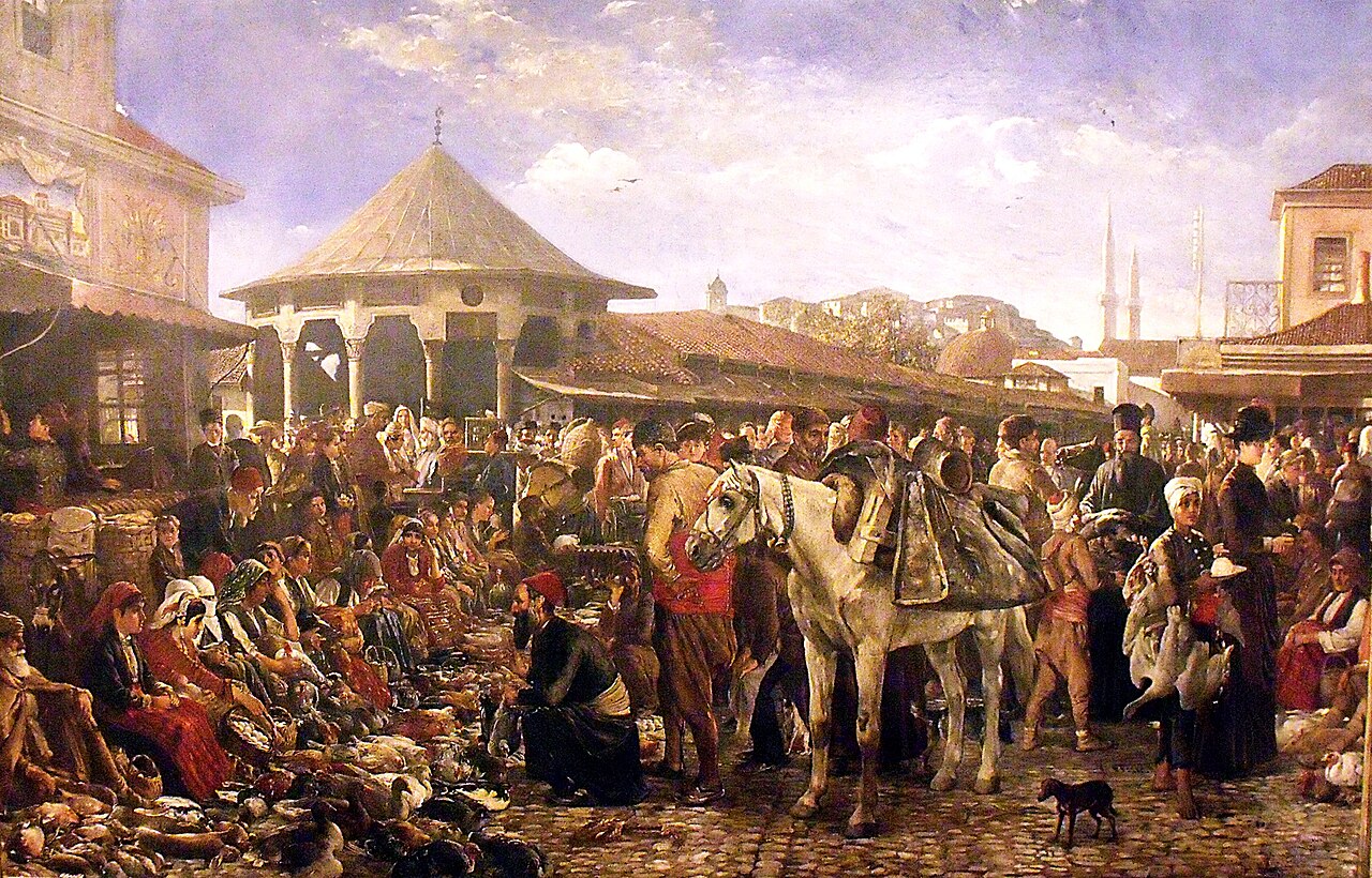 A Marketplace in Plovdiv by Ivan Mrkvička