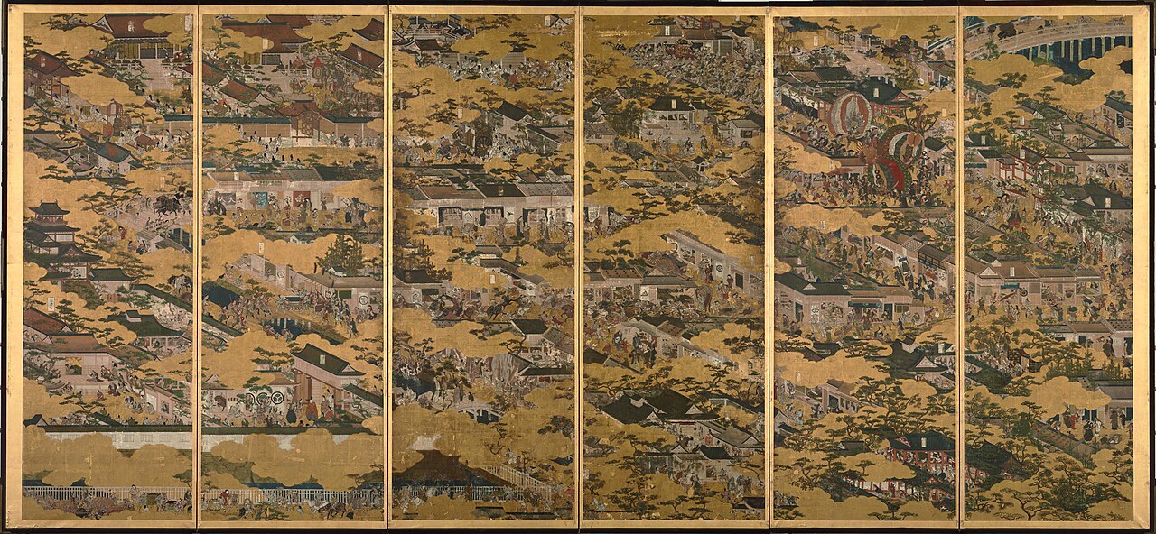 Rakuchū rakugai zu (Funaki) by Iwasa Matabē