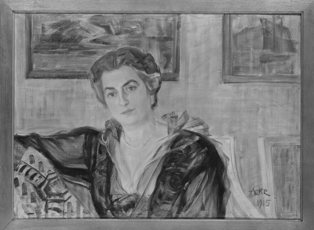 Ellen Josephson, 1871-1965, gift med affärsman John Josephson by J.A.G. Acke