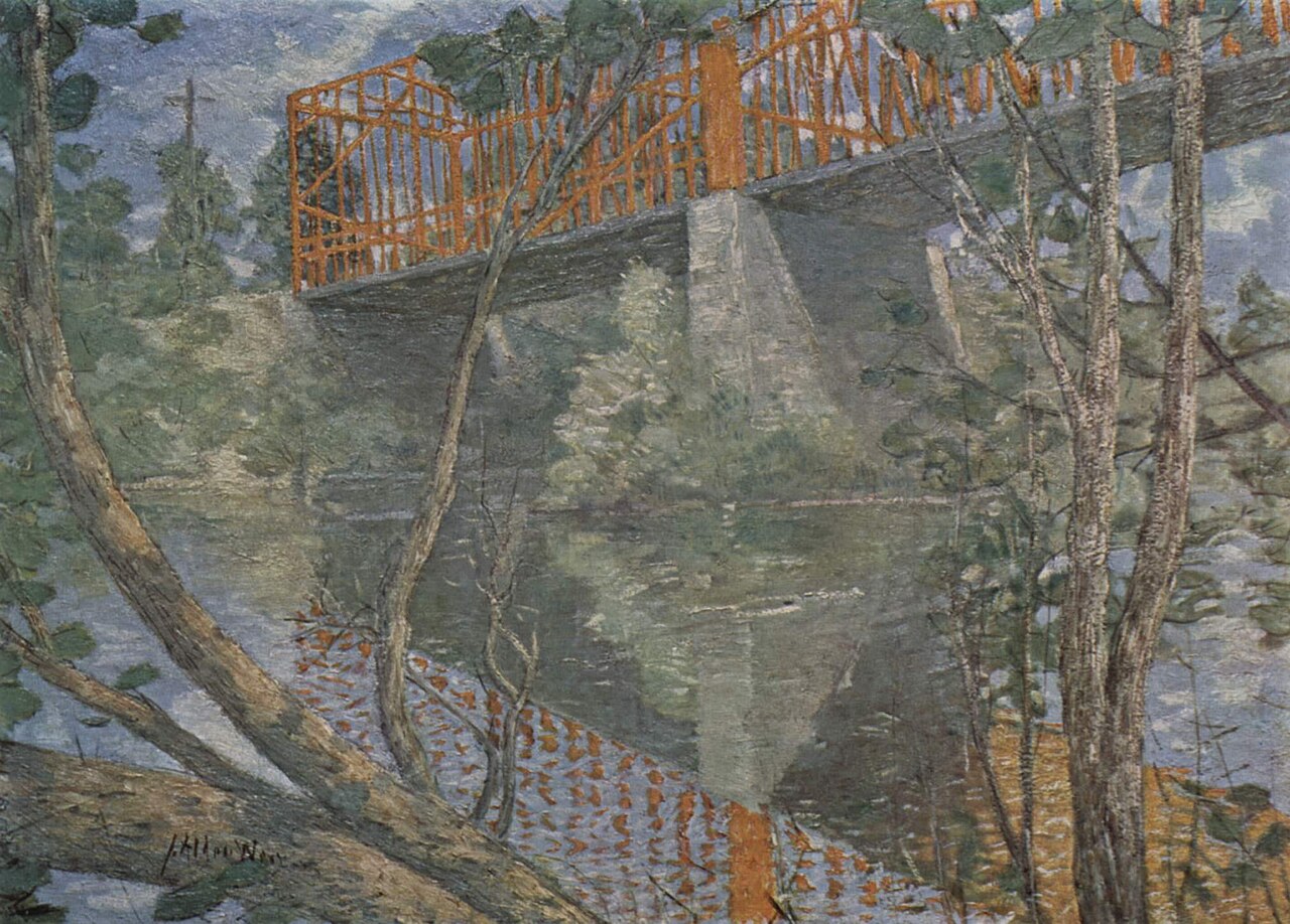 The Red Bridge by J. Alden Weir