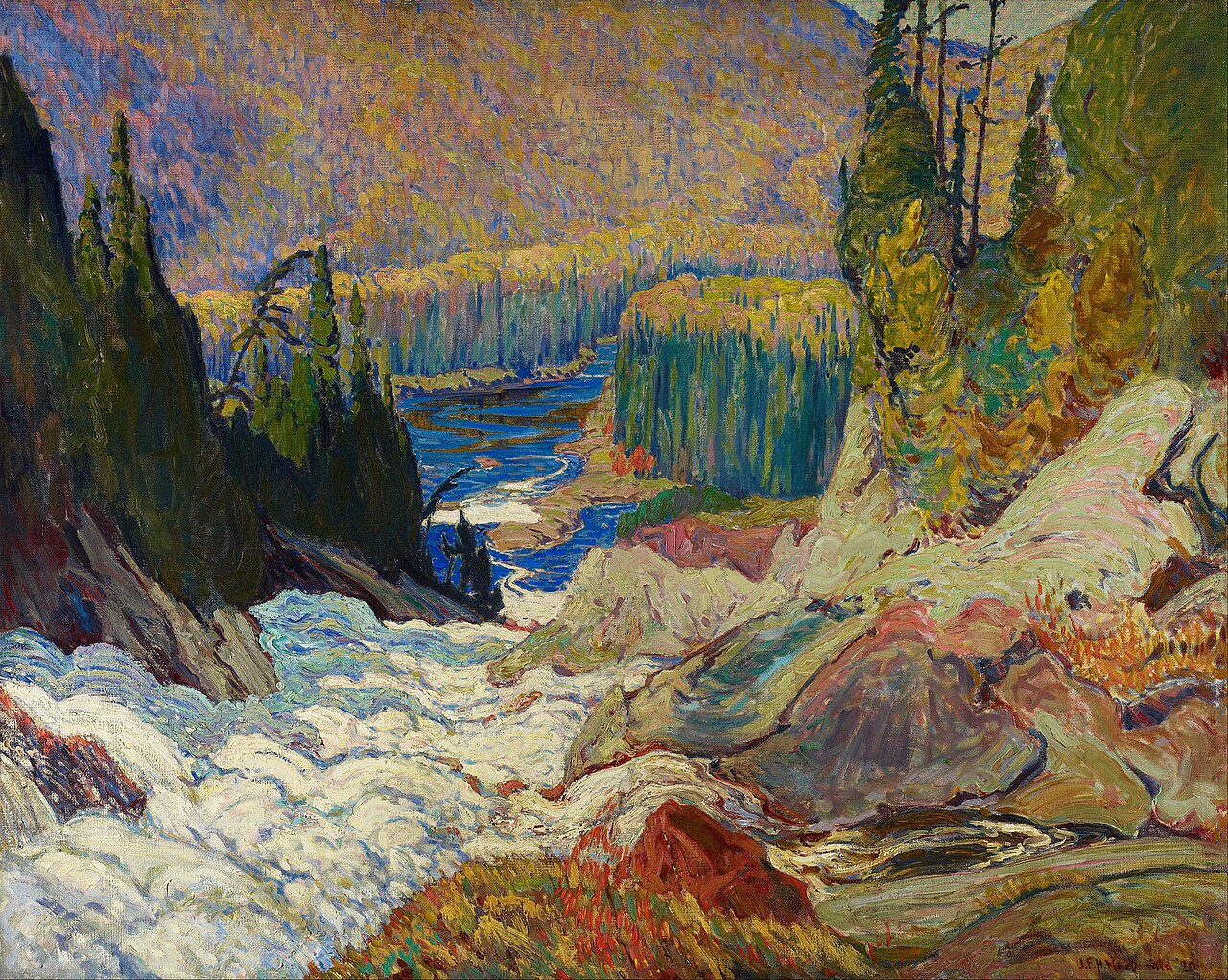 Falls, Montreal River by J. E. H. MacDonald