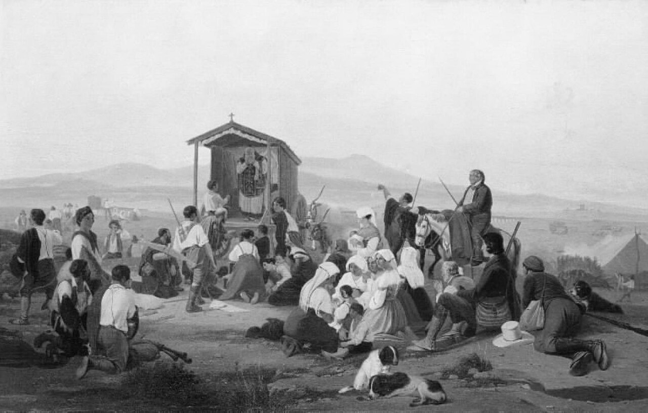 Harvest Thanksgiving Mass in the Roman Campagna by Jørgen Sonne
