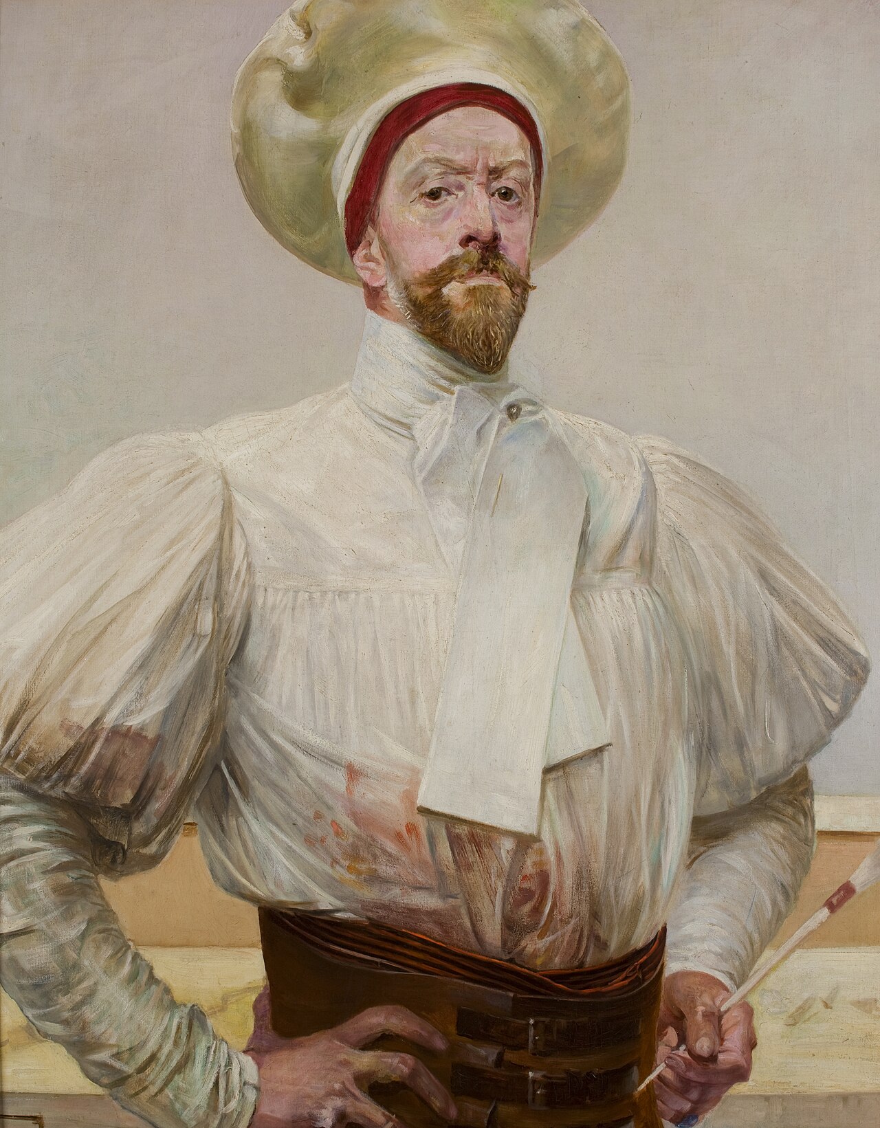 Self-Portrait in a White Attire by Jacek Malczewski