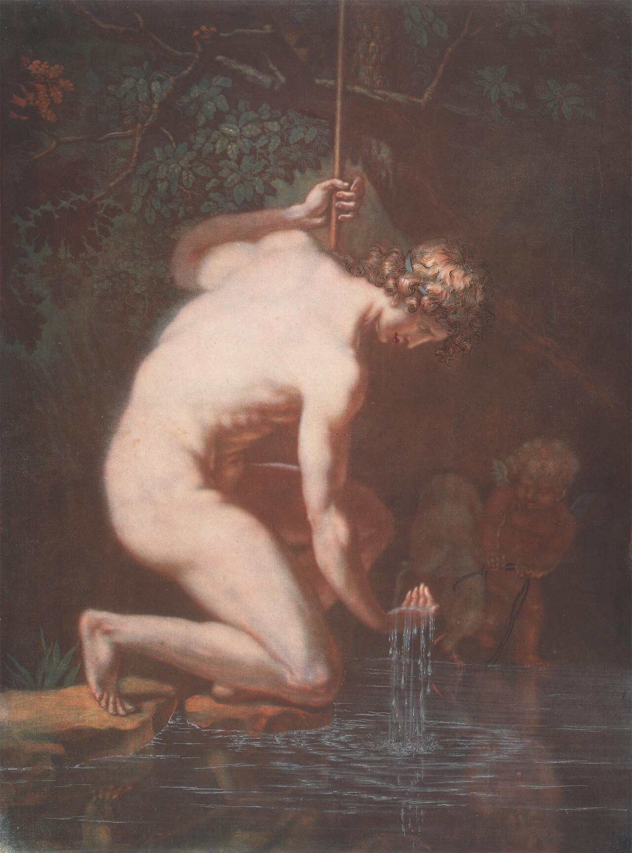 Narcissus by Jacob Christoph Le Blon