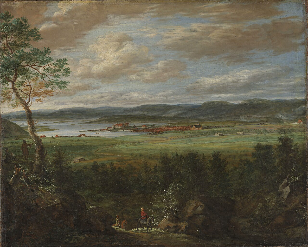 Panoramic view of Christiana (Oslo), seen from Skøyen by Jacob Coning
