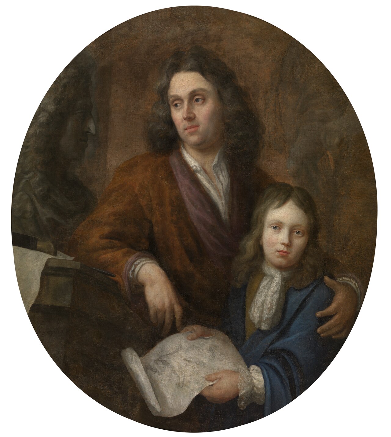 The Sculptor Willem Kerricx and his Son Willem Ignatius by Jacob Denys