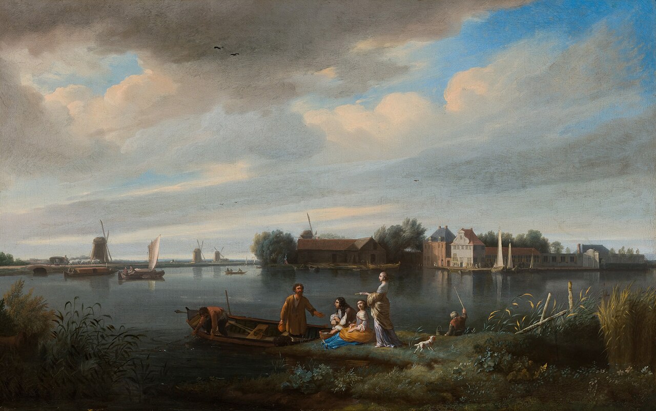 Amstel inlet 'De Omval' near Amsterdam by Jacob Esselens