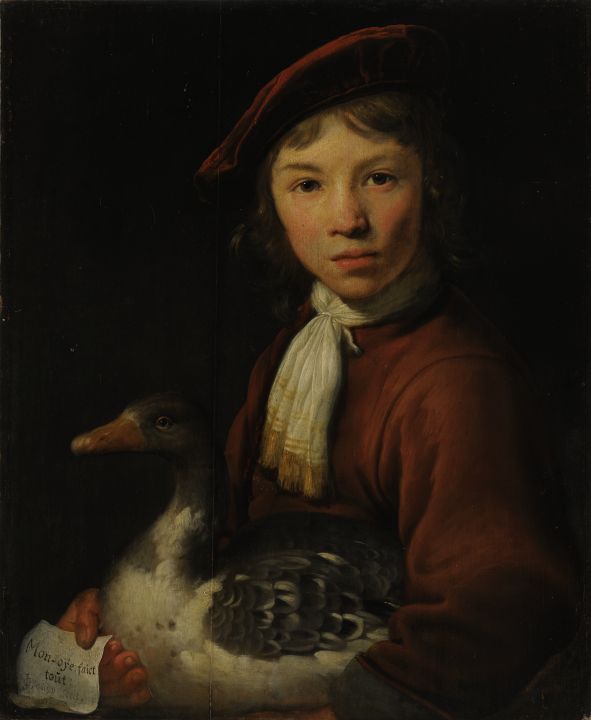 A Boy with a Goose by Jacob Gerritsz. Cuyp