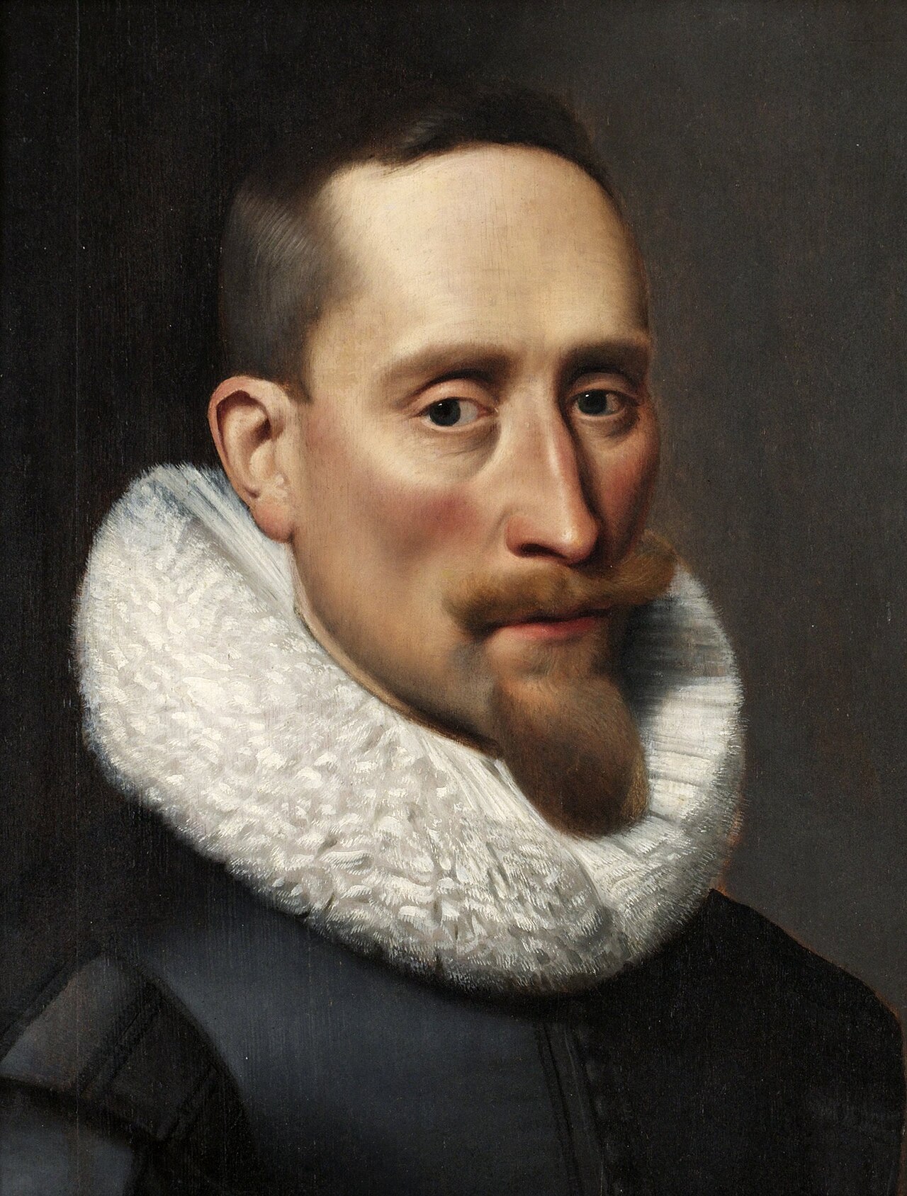 Portrait of a man with a ruff by Jacob Hoefnagel