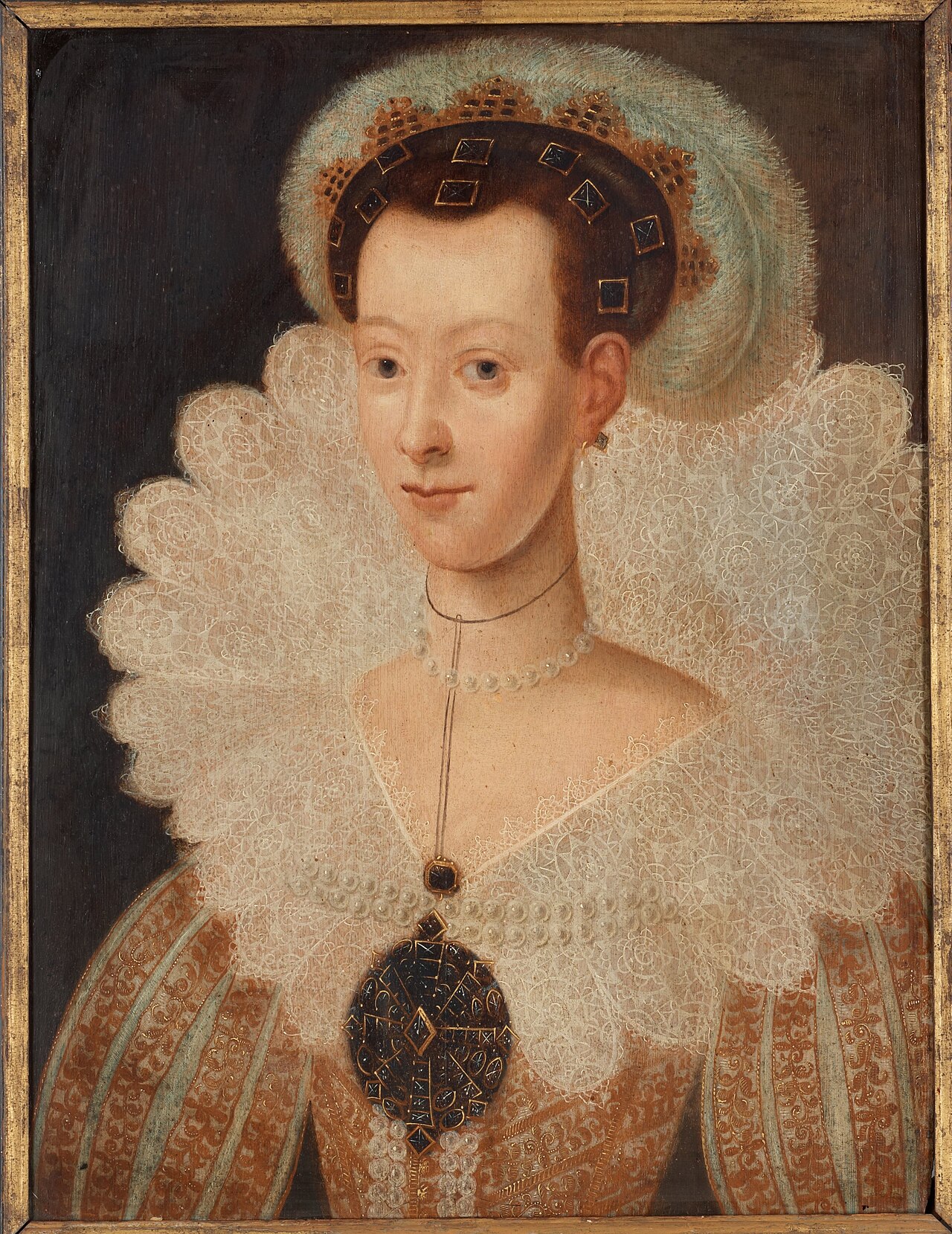 Portrait of queen consort Maria Eleonora of Sweden by Jacob Hoefnagel