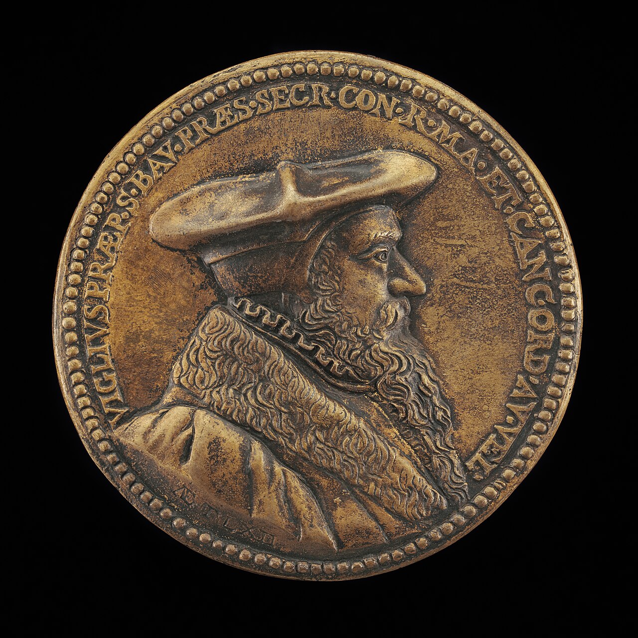 Viglius van Aytta of Zuichem, 1507-1577, Lawyer and Humanist [obverse] by Jacob Jonghelinck