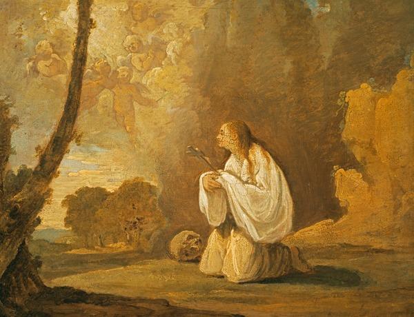 The Penitent St Mary Magdalene in a Landscape by Jacob More