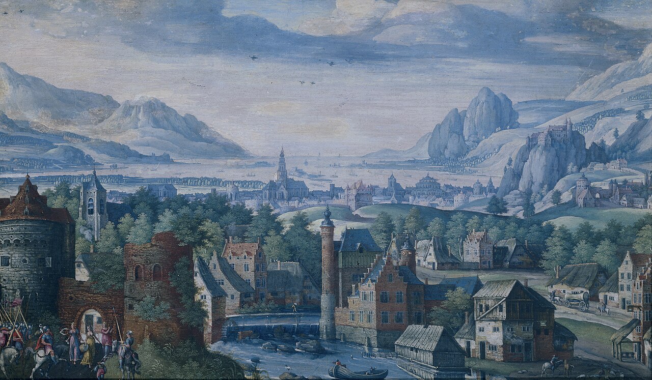 Landscape with the story of Jephthah's daughter by Jacob Savery