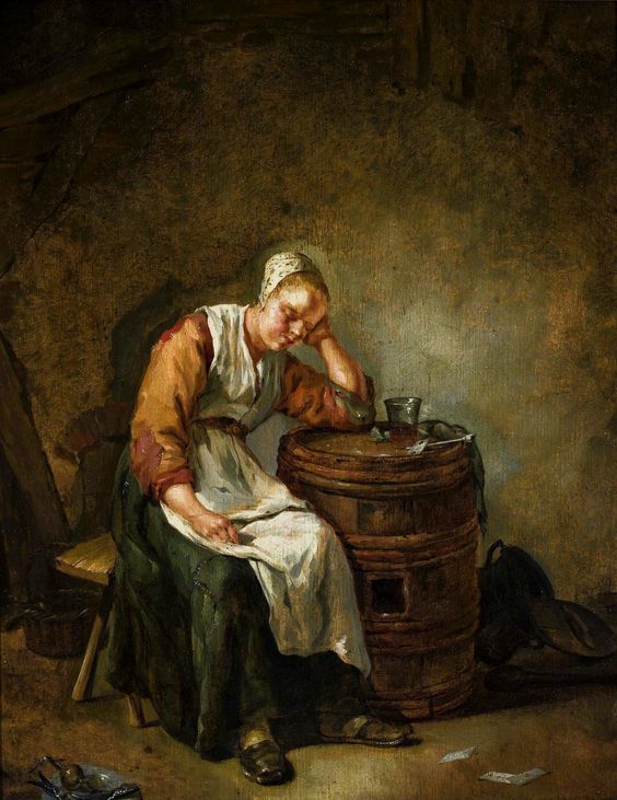 The Sleeping Woman. by Jacob Toorenvliet