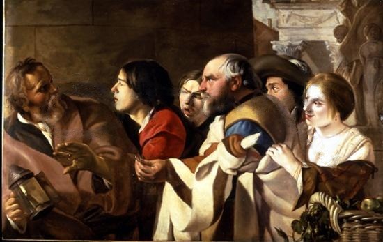 Diogenes in the market of Athens by Jacob van Campen