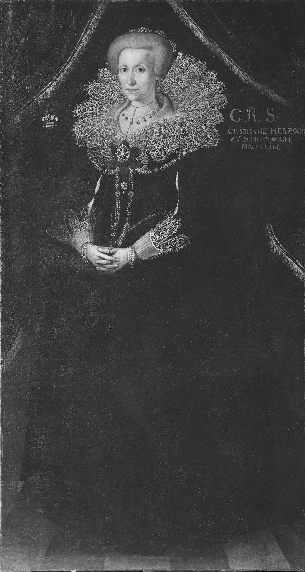 Okänd kvinna av Bielkeätten by Jacob van Doordt