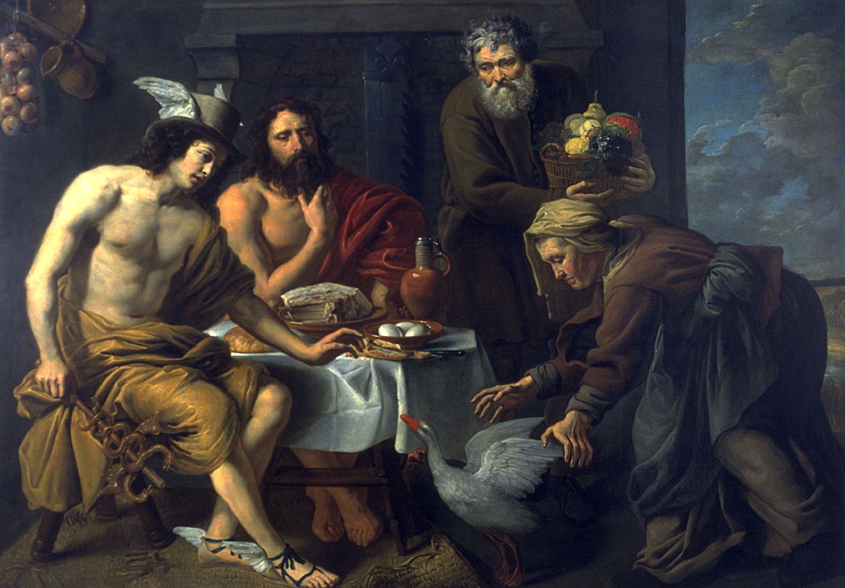 Mercury and Jupiter in the House of Philemon and Baucis by Jacob van Oost