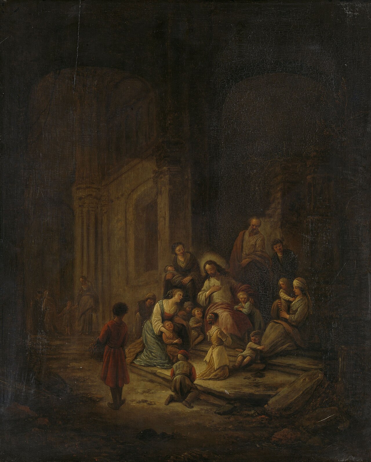 Christ blessing the children by Jacob Willemsz de Wet