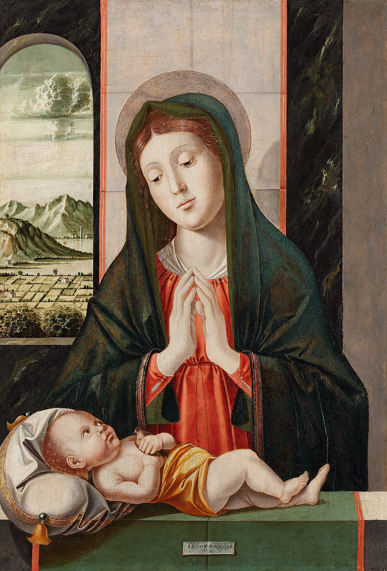 The Virgin, Adoring the Child by Jacomart