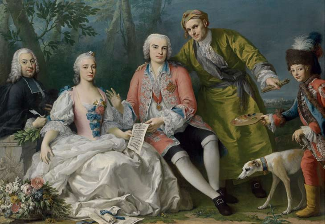 The singer Farinelli and friends by Jacopo Amigoni