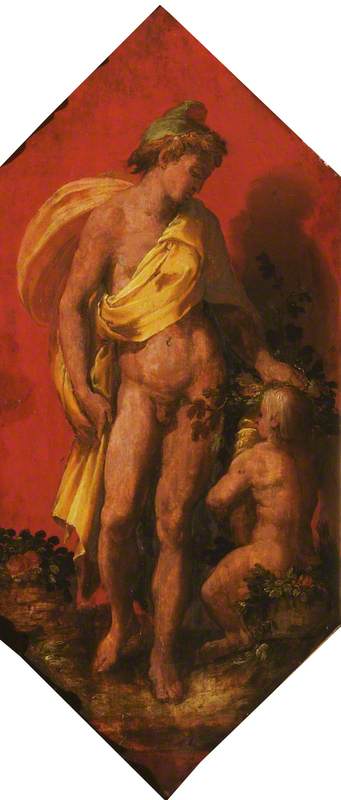 Bacchus, with a Baby Satyr by Jacopo Bertoia
