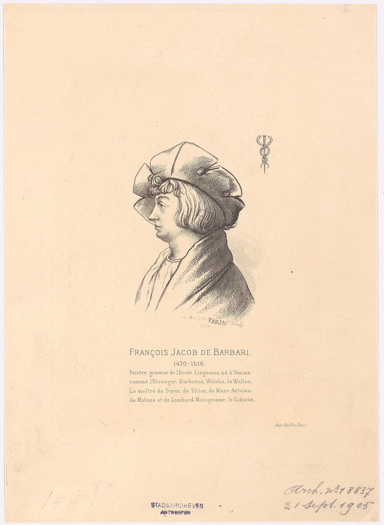Portrait of Jacopo de' Barbari