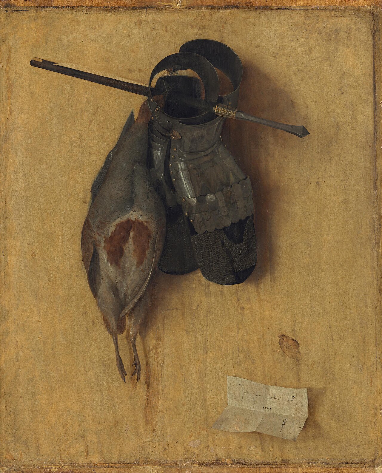 Still-Life with Partridge and Iron Gloves by Jacopo de' Barbari
