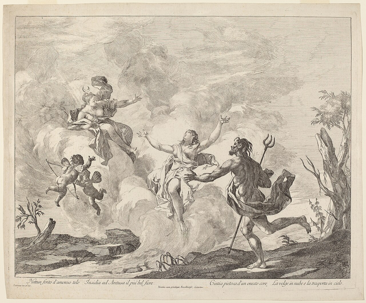 Alpheus and Arethusa by Jacopo Guarana
