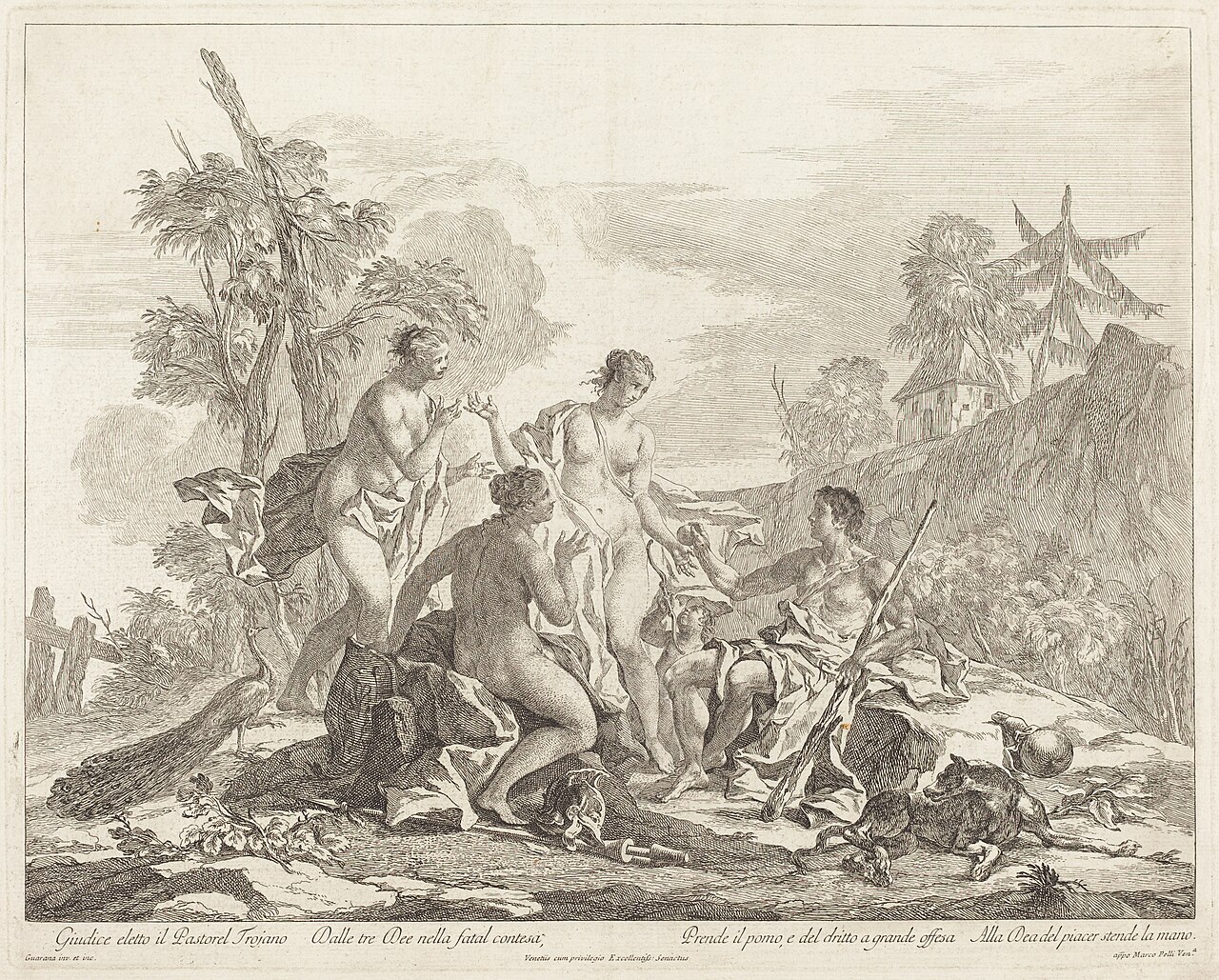 The Judgement of Paris by Jacopo Guarana