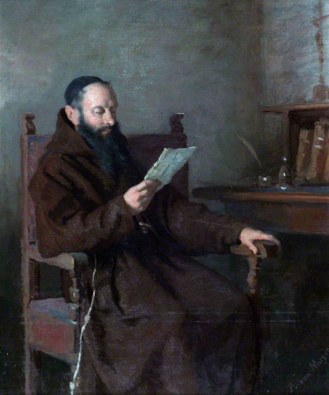 A Monk Reading by Jacques Alfred van Muyden