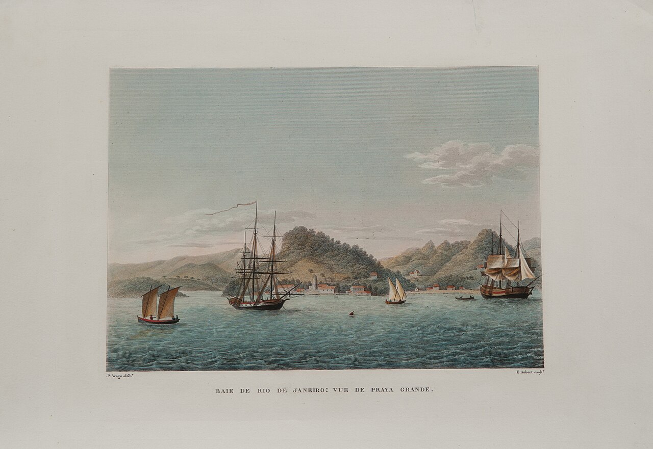 Baie de Rio de Janeiro: Vue de Praia Grande by Jacques Arago