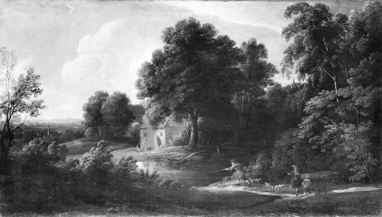 Wooded Landscape with Hunters by Jacques d'Arthois