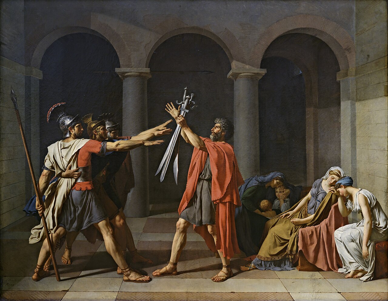 The Oath of the Horatii by Jacques-Louis David