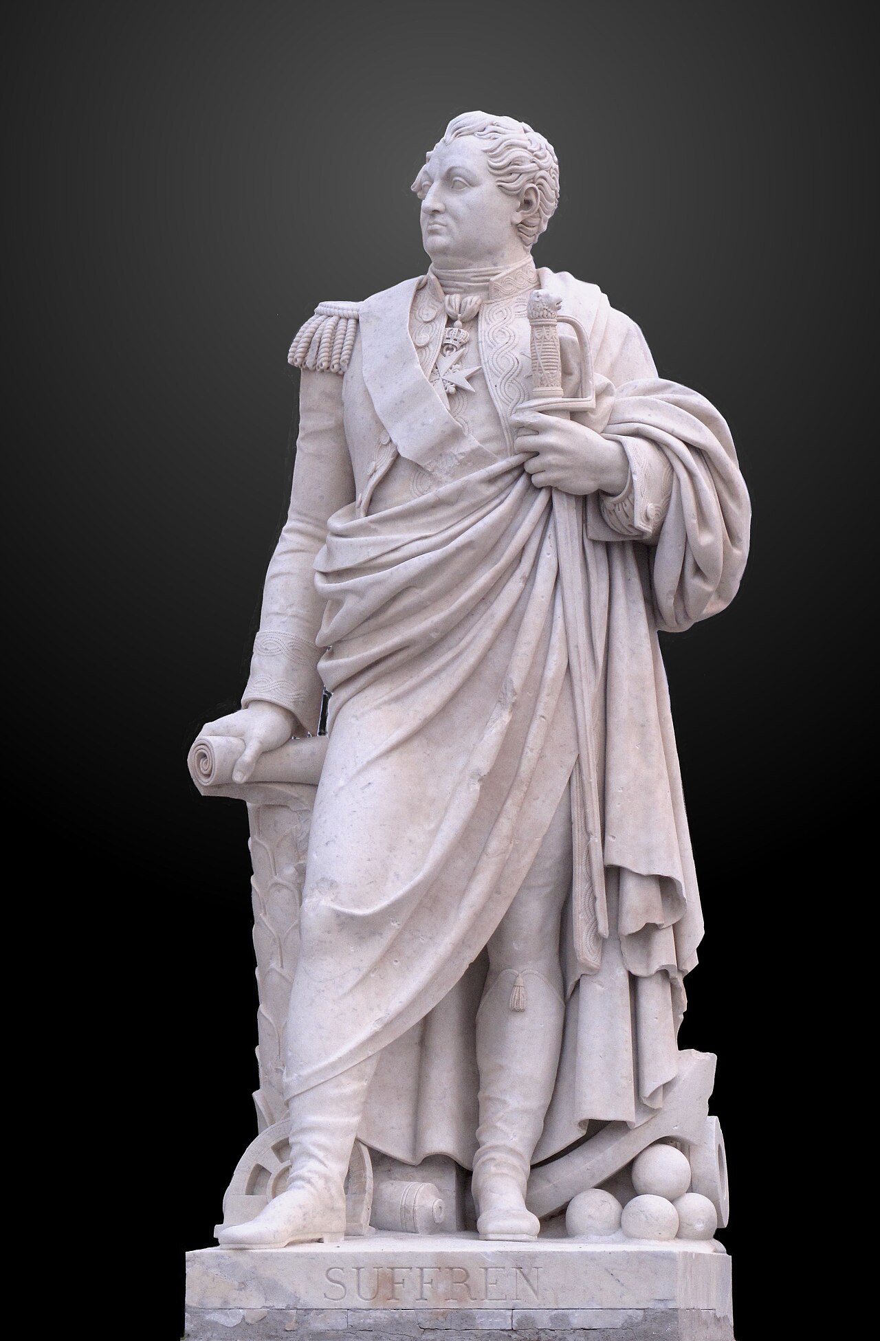 Monument au bailli de Suffren by Jacques-Philippe Le Sueur