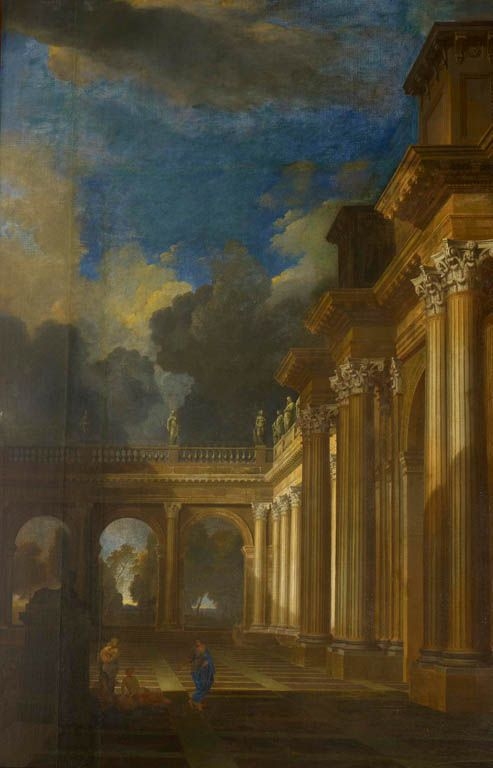 A Building with Figures by Jacques Rousseau