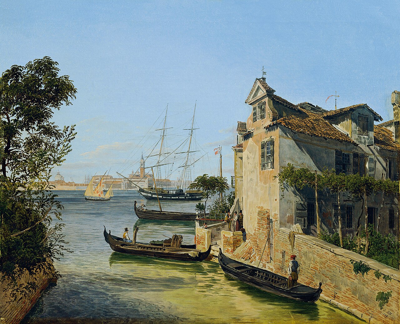 View of San Giorgio Maggiore in Venice by Jakob Alt