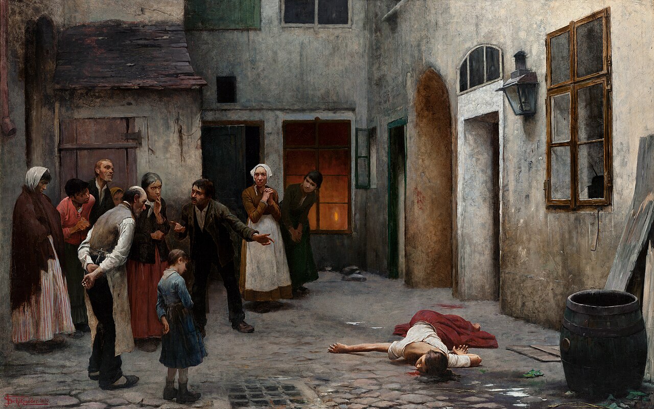 Murder in the House by Jakub Schikaneder