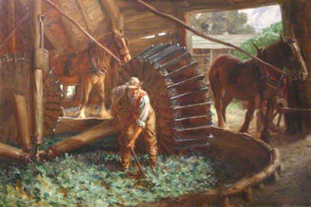 The Interior of the Woad Mill at Parson Drove, Cambridgeshire by James Doyle Penrose