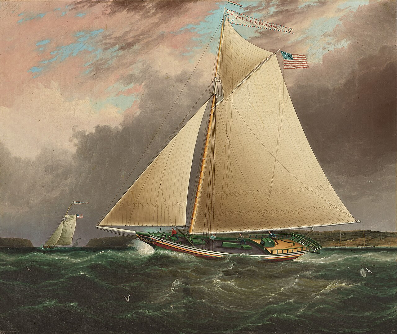 Hudson River Sloop Phillip R. Paulding by James E. Buttersworth