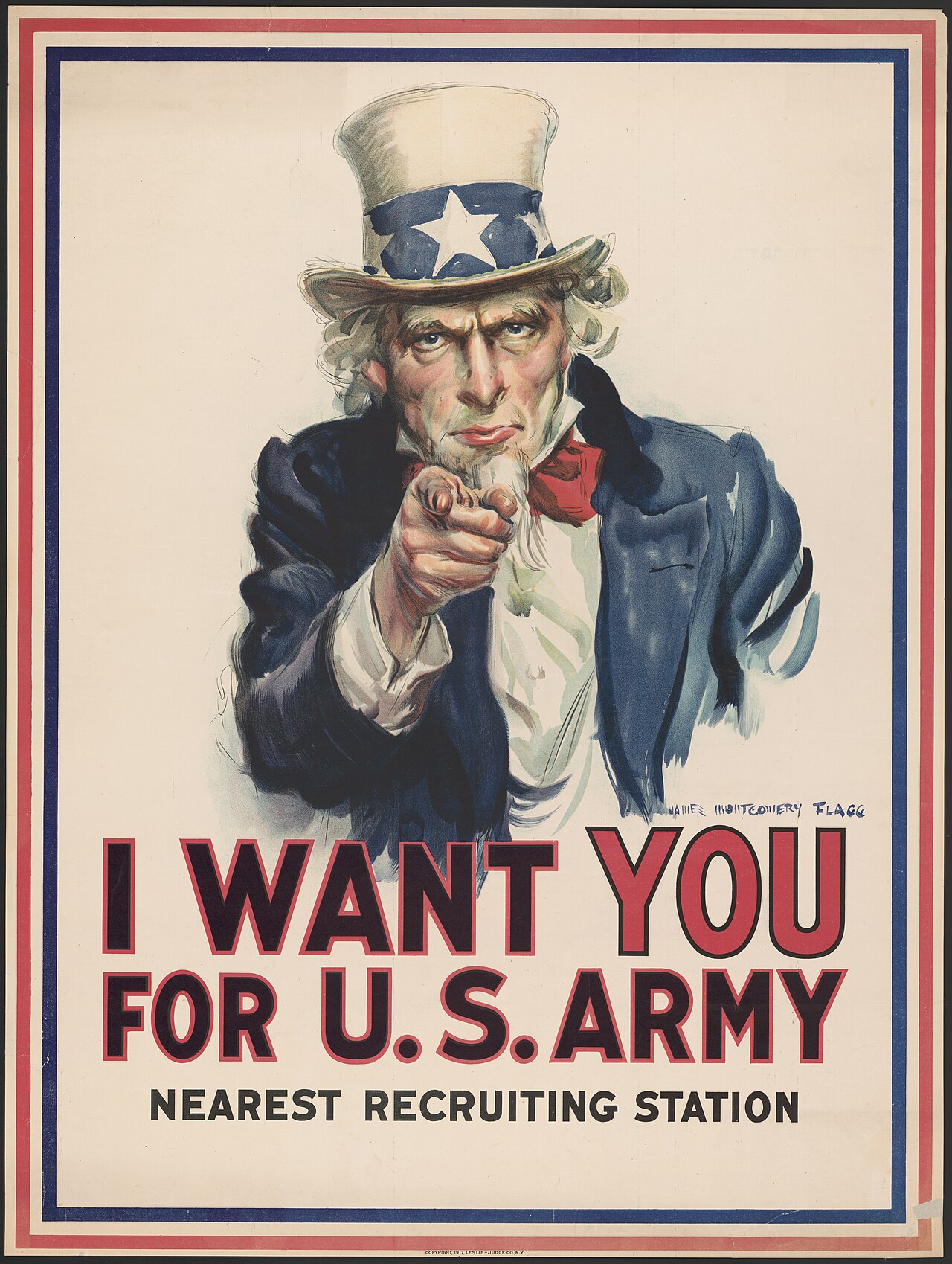I want you for the U.S. Army nearest recruiting station by James Montgomery Flagg