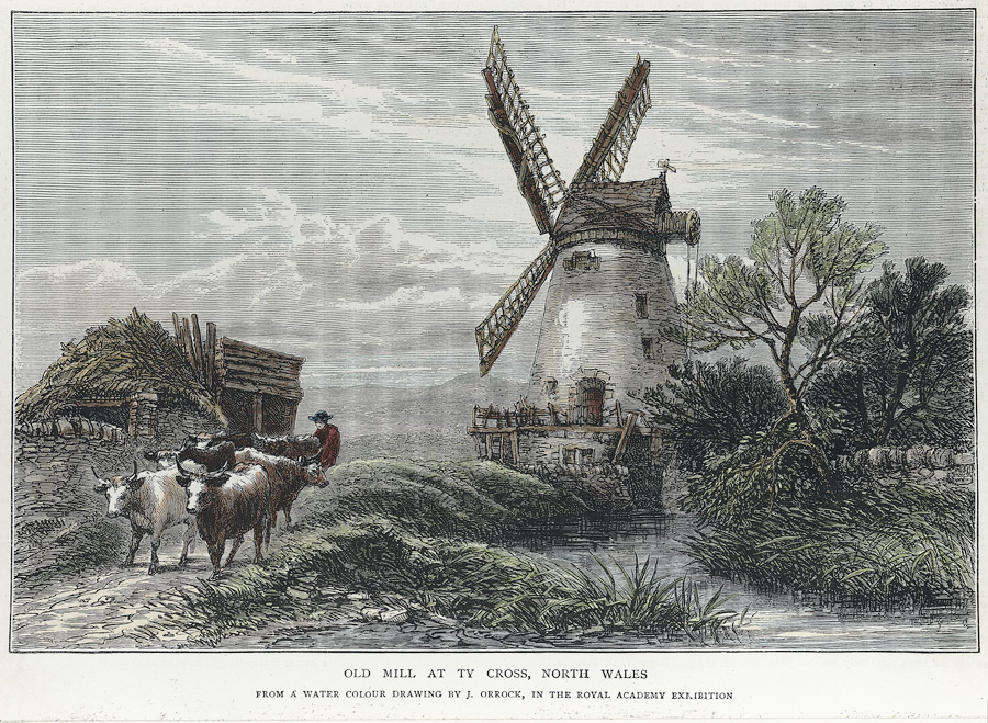 Old mill at Ty Cross, north Wales by James Orrock
