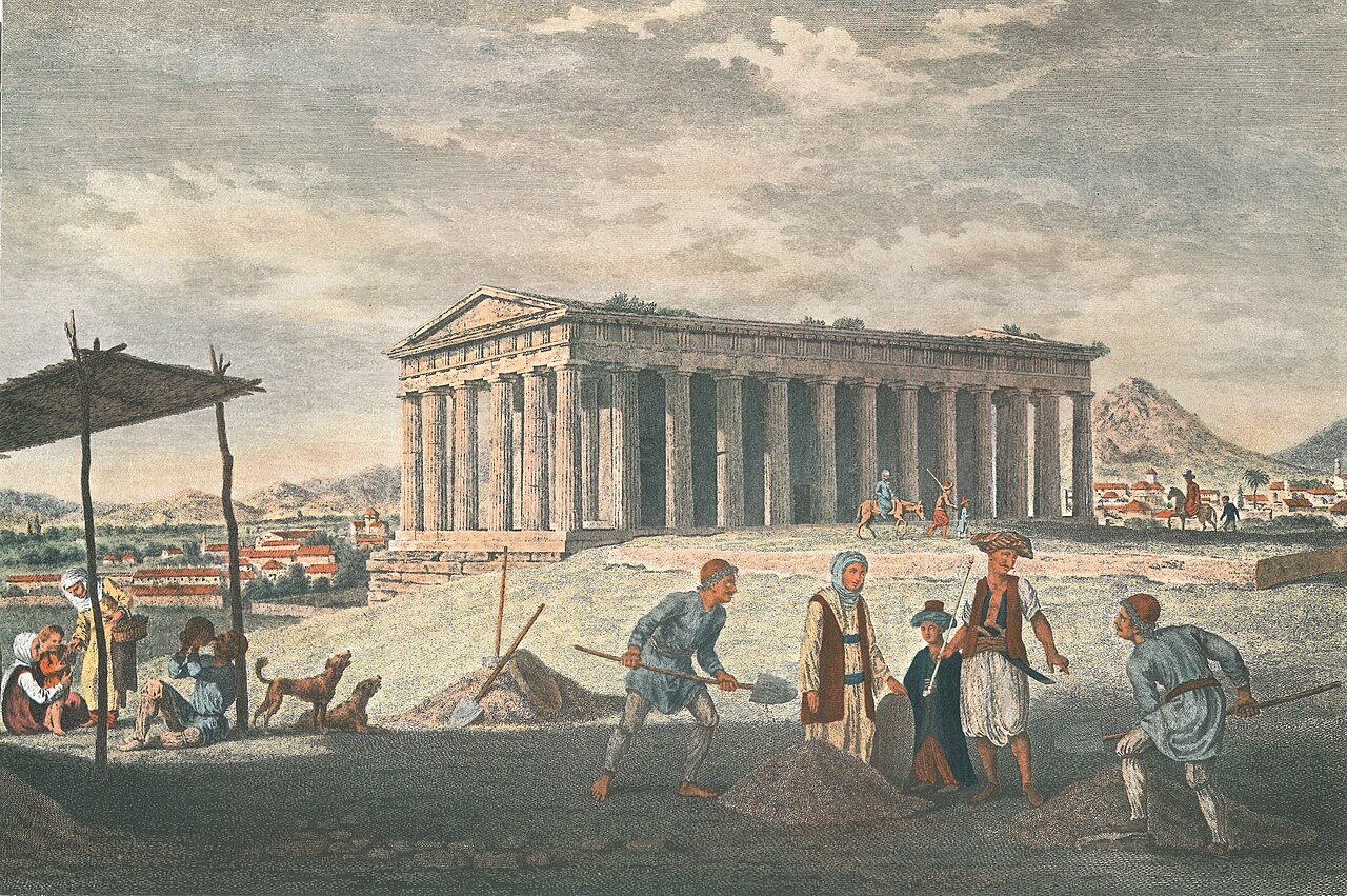 View of the Temple of Theseus by James Stuart